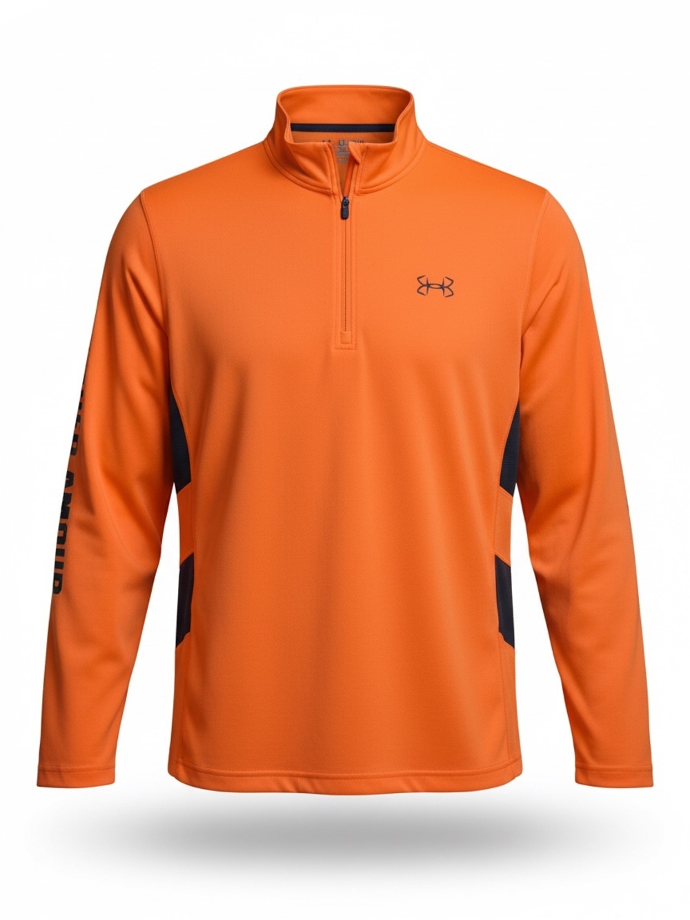 Under Armour HeatGear Mens 2XL Blaze Orange Quarter Zip Pullover Loose Fit